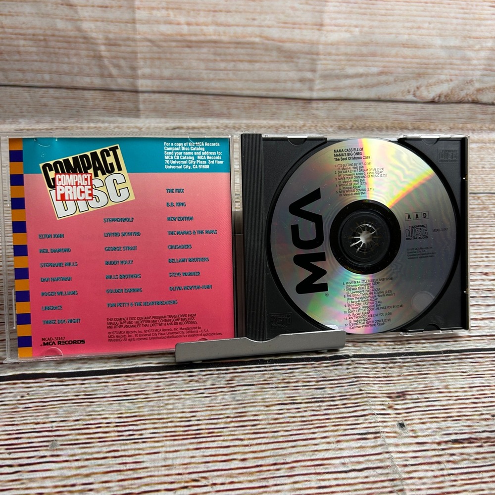Mama Cass Elliot Mamas Big Ones The Best of Mama Cass CD MCAD-31147 MCA Records - Picture 4 of 6
